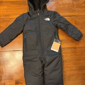 The North Face Black Snowsuit with Hood